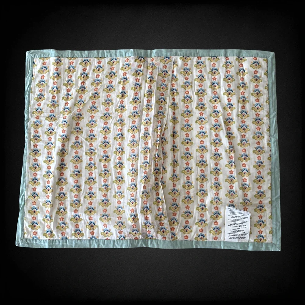 Pottery Barn Full Queen Reversible Paisley Quilt + Standard Sham Cotton India